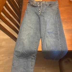 Levi’s ribcage straight ankle jeans